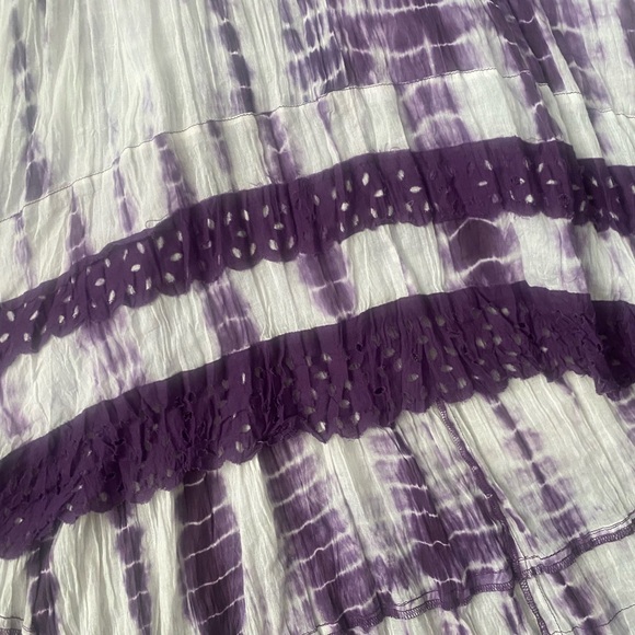 RARE Free People FP One tie dye Sunburst Maxi Dress Large purple - Picture 6 of 9